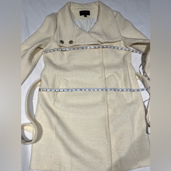 Ann Taylor Belted Funnel Neck Coat L - Picture 6 of 14